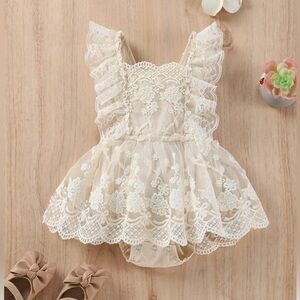 Lace Ruffle baby One piece romper